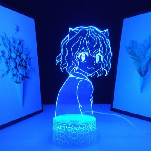 Nekopara Anime Figure LED Night Light for Birthday Gift Bedroom Decoration Nightlight Mange Waifu 3D Room Table Lamp Nekopara