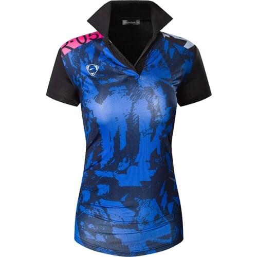 Jeansian Womens Casual Designer Short Sleeve T-Shirt Tee Shirts Tshirt Golf Tennis Badminton SWT277 Black