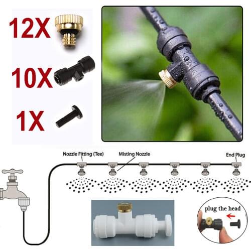 FF Misting Nozzles Kit Fog Nozzles For Patio Misting System Outdoor Cooling System Garden Water Mister misting cooling system