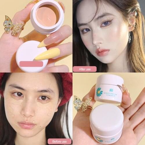 Full Coverage Concealer Lightweight Waterproof Oil-control Cover Dark Spot Blemish Cream Smooth Coverage Concealer Makeup TSLM1