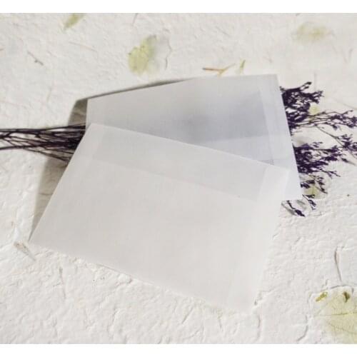 10pcs/lot BZNVNling Translucent BLANK Sulfuric Acid Paper Envelopes For Postcard Small Gifts Card Packaging Stationery