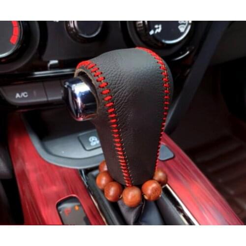 Lsrtw2017 Leather Car Gear Shift Knob Cover for Honda Xrv Xr-v 2016 2017 2018 2019 2020 Lever Accessories Auto