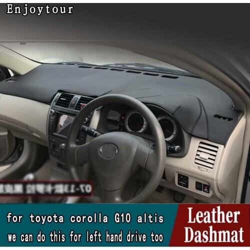 For toyota corolla axio altis g10 2006 - 2012 Leather Dashmat Dashboard Cover Pad Dash Mat Carpet Car Styling Accessories custom