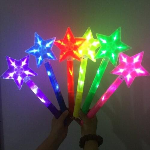 Shouting cheers LED toys Pentagram design Colorful light stick Holiday event supplies Sporting event waving focus star Fairy bar