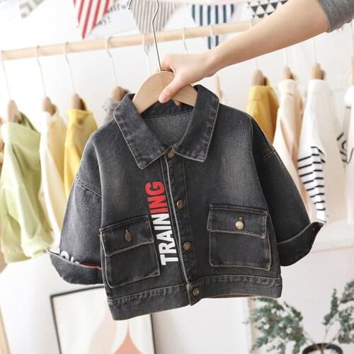 Infant Baby Boys Tops Clothes Denim Jackets Spring Autumn Clothing 1-5 T Toddler Boy Coats Outerwear Jacket Kids Coats