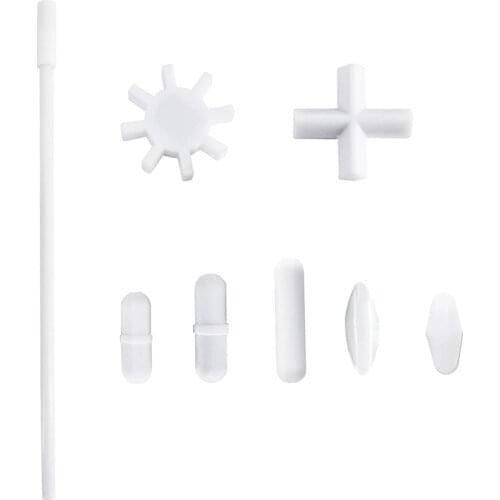 EAS-7 Shapes Magnetic Stirrer Stir Bars Mixer PTFE Stiring Rod with Magnetic Retriever (8 Pack)