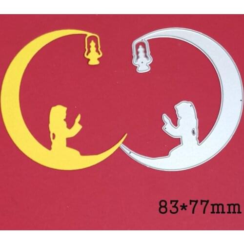 Women Pray/Lantern/Moon Metal Cutting Die For DIY Stamp Photo Album Embossing Paper Wedding Card Making Decor Crafts 2021 New