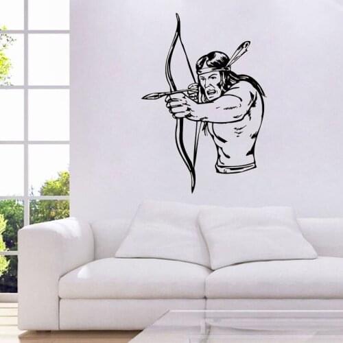 North American Chief Injun Wall Sticker Home Decor Vinyl Art Murals Living Room Bedroom Wall Decals Removable Wallpaper Poster
