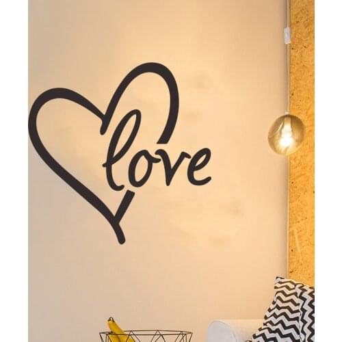 English Personality Love Valentines Day Words Wall Stickers Removable Wholesale Stickers