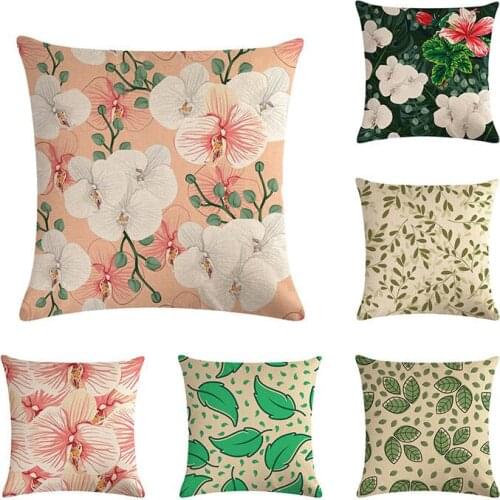 Flower cushion cover Retro Floral cushions home decor Custom pillow cover linen print outdoor cushions throw pillows decor home