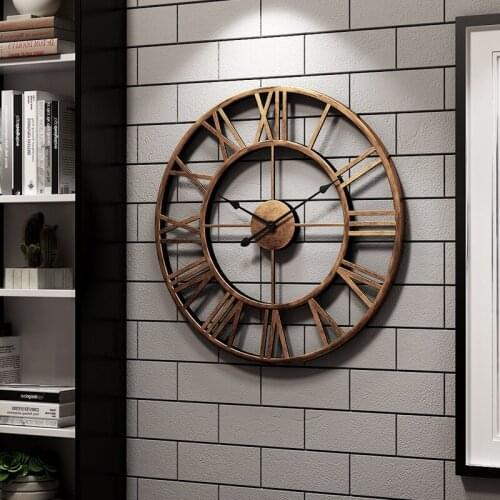 Nordic Fashion Vintage Wall Clock Modern Art Luxury Wall Clock Living Room Minimalist Creativity Decoration Reloj Pared BC50GZ