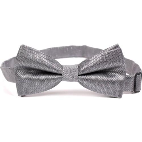 New High Quality Bow Tie Silver Jacquard Weave Dot Mens Bowtie Fashion Mens Bow Ties for Wedding Party Bowtie with Gift Box
