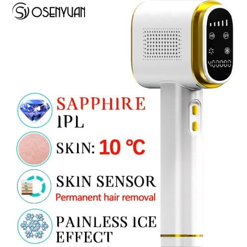 Osenyuan T023C Automatic Skin Tone Recognition IPL Sapphire Painless Epilator Permanent Body Laser Hair Removal Bikini Trimmer