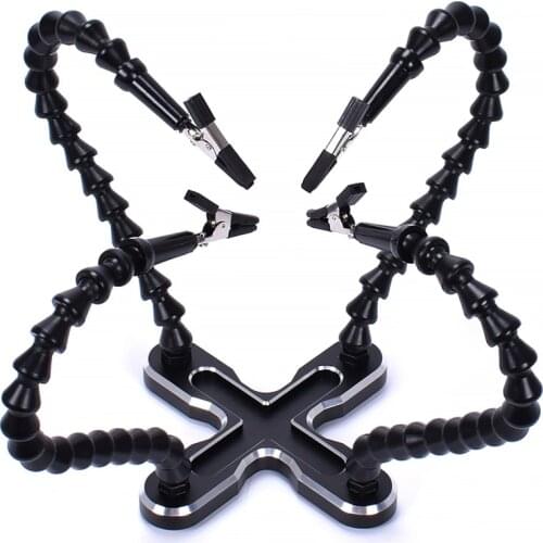 ABSF Soldering Station With 4Pc Flexible Arms Soldering Iron Holder Third Helping Hand Tool Pcb Welding Repair Welding Tool