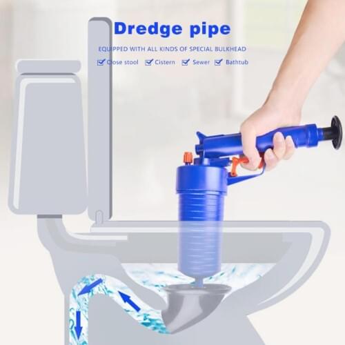 High Pressure Air Power Drain Blaster Gun Powerful Manual Sink Plunger Opener Cleaner Pump for Toilets Showers for Bathroom