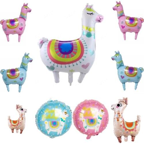 Llama Alpaca Foil Balloons Llama Balloons Mylar Foil Animals Alpaca Balloons For Birthday Mexican Fiesta Party Decorations