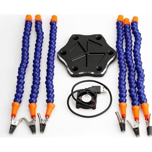 Welding Strange Third Hand Six Arm Soldering Station Helper with USB Fan DIY Kit Spare Parts for RC Drone QAV250 Parts Accessory