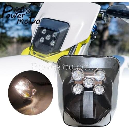 Supermoto MX Enduro LED Headlight Head Lamp Lighting Dual Sport Headlight for Hus FE 250/350/450/501 TE 150/250/300/ 250i/300i