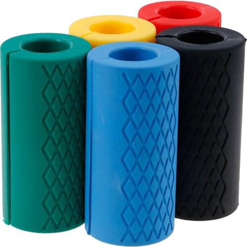 Thick Dumbbell Fat Barbell Grips Bar Handle Pull Up Weightlifting Support Silicon Anti-Slip Protect Pad For Body Building