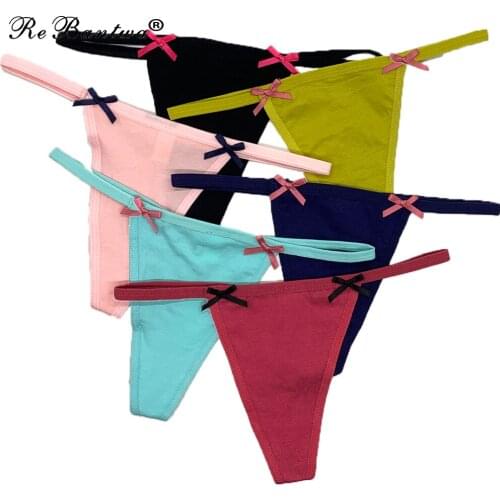 5pcs/Set g string Sexy Panties Cotton Womens Underwear Ladies Bikini Thongs New Lingerie Girls T-back Panty Female Underpants