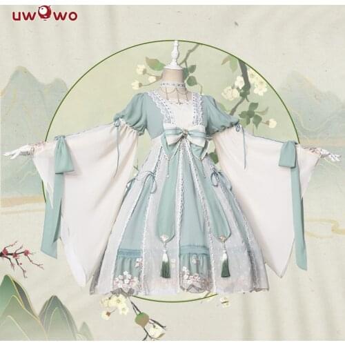 Uwowo Original Design Sprouts Chinoiserie Lolita Dress Cosplay Costume Green Lolita Dress For Women Cute Dress For Girl