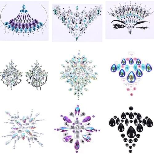 Body Jewelry Breast Petal Acrylic Chest Paste Breathable Nipple Covers Bra Breast Pasties Adhesive Stickers
