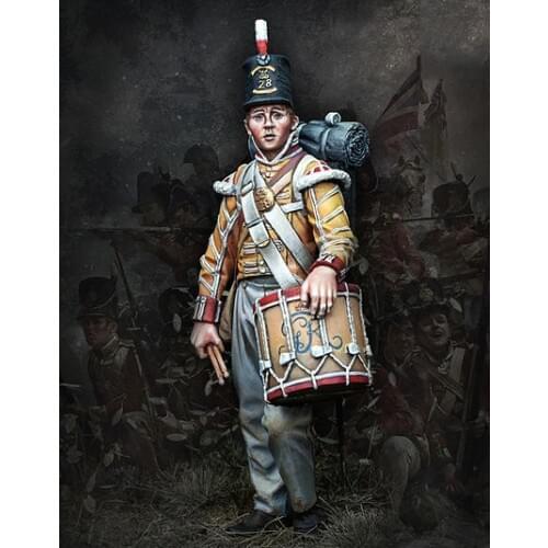 1/24 Scale 75mm Resin figure Drummer