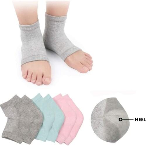 1 Pair Women Socks Peds Anti Cracking Liner Heel Socks Cotton Soft Elastic Silicon Moisturizing Foot Care Heel Foot Protection