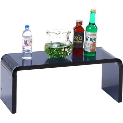 1PCS 1:12 Dollhouse Miniature Acrylic Teatable Coffee Table Living Room Simulation Room Furniture Doll House Toy Accessories