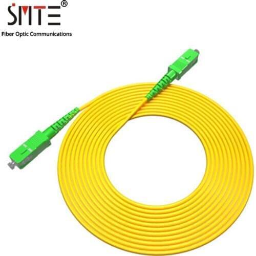 10 Pcs/Lot SC/APC to SC/APC 1 to 20 Meters Optical Patch Cord Cable 3.0mm PVC Fiber Jumper Simplex SM FTTH