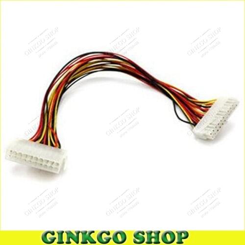 20pcs/lot ATX 24Pin Power Supply Extend Cable Motherboard 24P Power Extension Cable