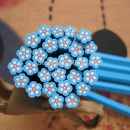 5pcs C-01 5mm Cute Flower Cane Fancy Nail Art Polymer Clay Cane Nail Art Decoration