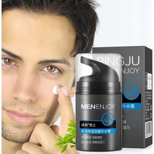 50ml Mens Oil Control Moisturizing Face Cream Brighten Skin Anti Aging Hyaluronic Acid Anti Wrinkle Facial Serum Men Skin Care