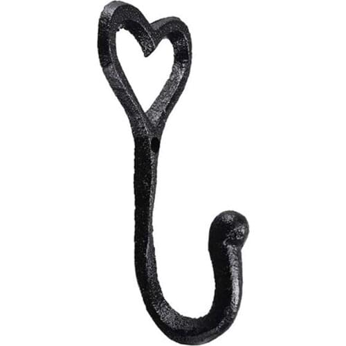 6 Pcs Retro Iron Art Hooks,Wall Hanger Heart Shape Design,for Kitche/Home