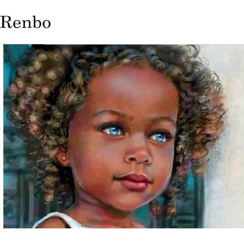 DIY 3D Diamond Embroidery African girl Diamond Painting Full Square Rhinestones Pictures By Numbers Diamond Mosaic Sale