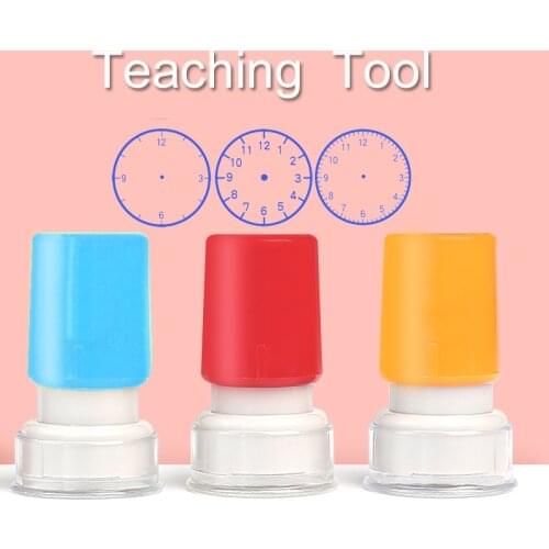 Clock stamp Learning Time Early Education Teaching tools for kids learning on watch multiple style seal for primary school