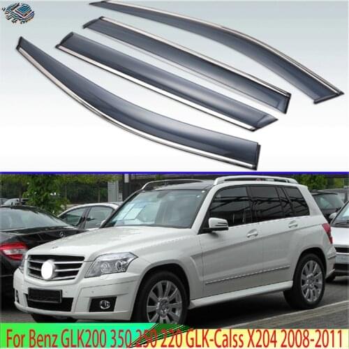 For Benz GLK200 350 250 220 GLK-Calss X204 2008-2011 Car Side Windows Wind Deflectors Windshield Tinted Sun Visors Accessories