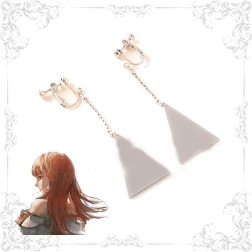 Fire Emblem Echoes Shadows of Valentia Celica Warrior Priestess Cosplay Earclip Pendant Earrings Costume Accessories