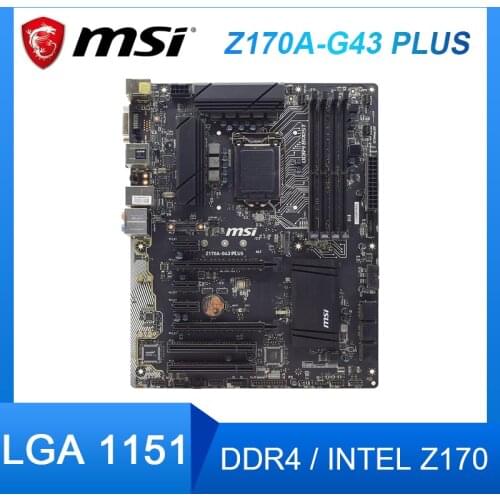 FOR MSI Z170A-G43 PLUS Desktop Motherboard LGA 1151 DDR4 Z170 M.2 ATX Used Motherboard