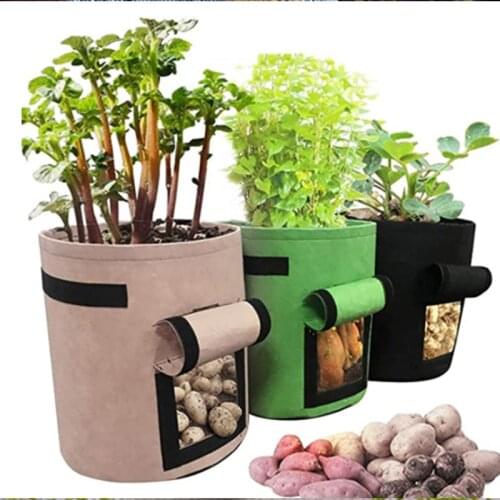 3 size Plant Grow Bag Home Garden Potato Pot Grow Container Bag Greenhouse Vegetable Bag Moisturizing jardin Vertical Garden Bag