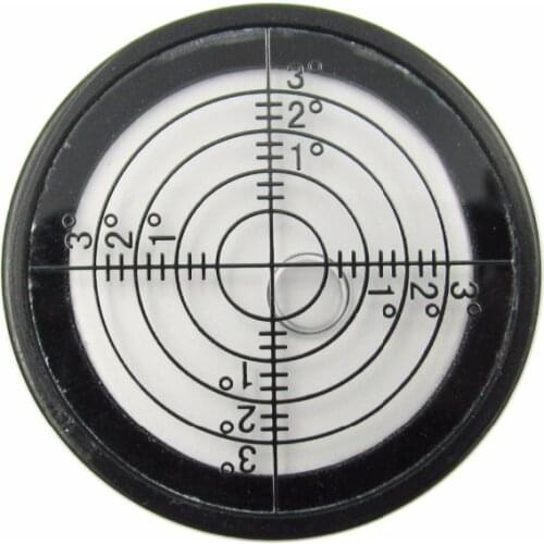 HACCURY Metal Level Bubble Universal Bullseyes Level Spirit Level Measuring Instrument Black Color