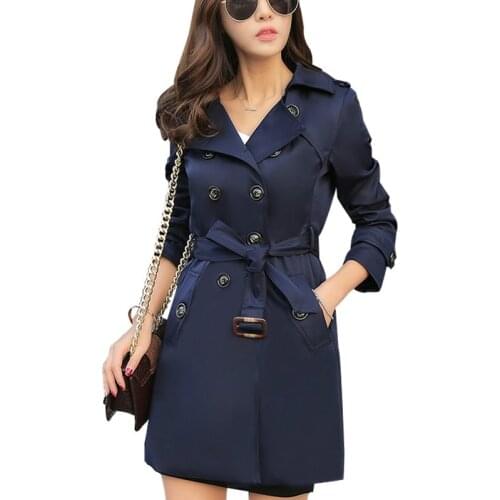 Plus size 6XL fashion spring women Windbreaker Large size loose trench coat women elegant slim autumn female tops RE2278