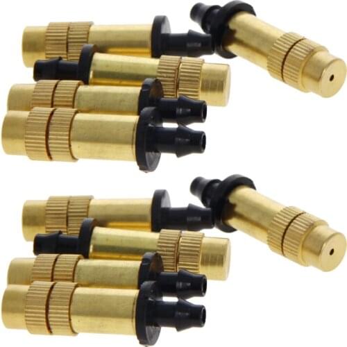 MroMax 5/8/10/15/20/25/30/50pc Quick-plug Atomization Nozzle Plastic Quick-plug Single Outlet Copper Atomization Nozzle Hardware