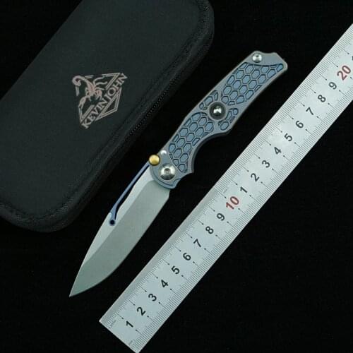 Kevin john NEW Tilock Folding knife high quality outdoor knives Titanium handle M390 pocket Knife survival Tactical EDC tools
