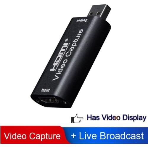 Mini Video Capture Card USB 2.0 HDMI Video Grabber Record Box fr PS4 Game DVD Camcorder HD Camera Recording Live Streaming Video