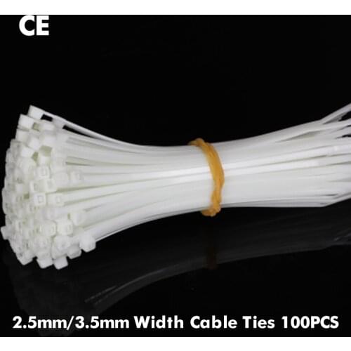 Plastic Wire Zip Ties 100pcs Nylon Cable Self-locking Set Fastening Tie Strap Cable-Tie Wire-Zip-Ties-Set White Cable Hardware