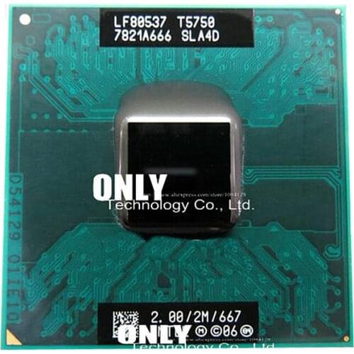 Laptop CPU T5750 2.0GHz 2MB Dual Core Notebook processors Laptop CPU New&Original