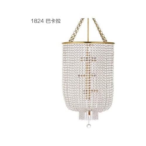 American light luxury crystal chandelier Hong Kong-style post-modern villa duplex staircase light hotel living room