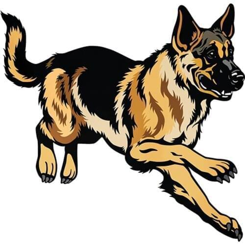 RuleMylife Running German Shepherd Puppy car stickers decal anime cute car accessories decoration pegatinas para coche