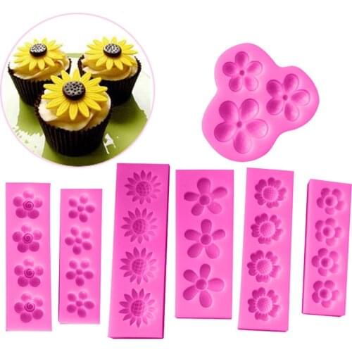 Silicone Flower Fondant Cake Mould Chocolate Mold Baking Sugarcraft DIY Tool
